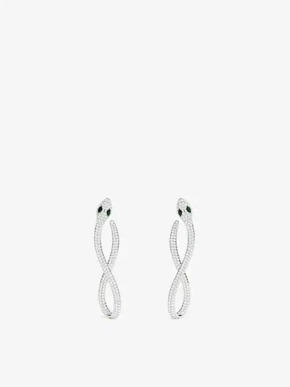 APM Monaco Kaa Pave Snake Drop Earrings